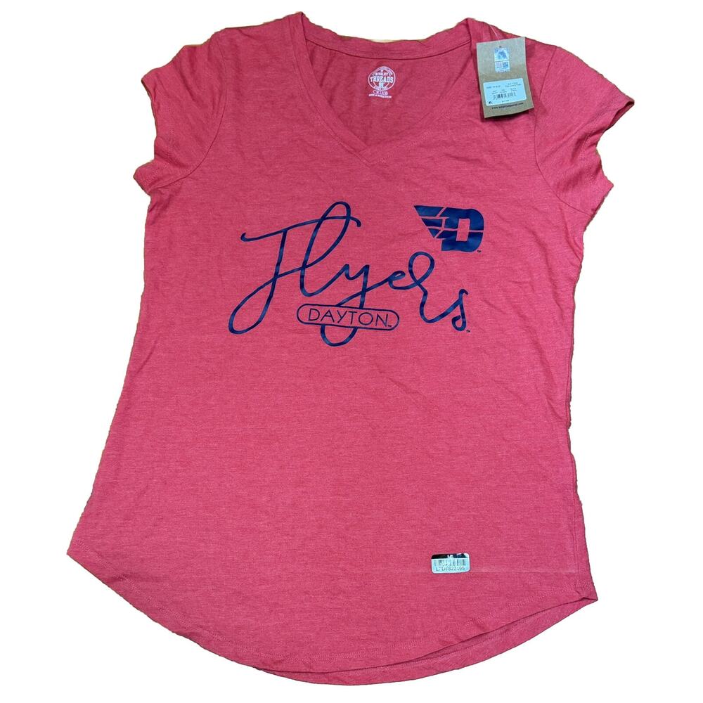 NWT Dayton Flyers Basketball Women's Size M Short Sleeve Shirt, Red,
